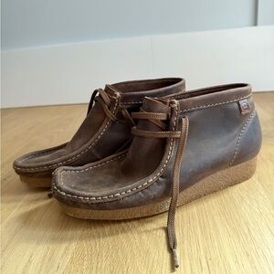 Clarks Wallabee Brown Leather Chukka Boots